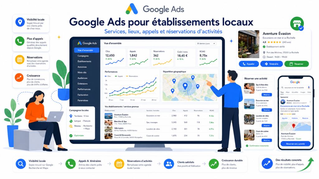 Google ads independants et fiches etablissements
